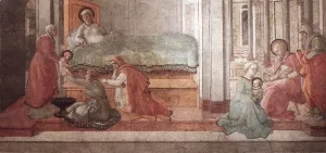 Birth and Naming St John Oil painting by Fra Filippo Lippi