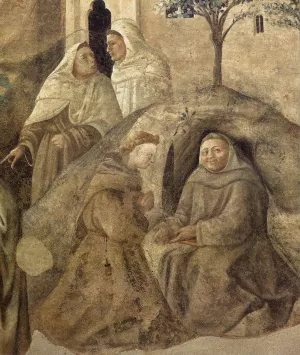 Confirmation of the Carmelite Rule Detail by Fra Filippo Lippi Oil Painting