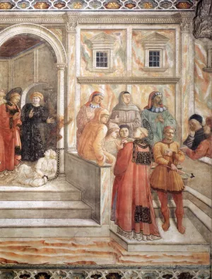 Disputation in the Synagogue Detail by Fra Filippo Lippi Oil Painting