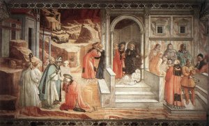 Disputation in the Synagogue by Fra Filippo Lippi Oil Painting