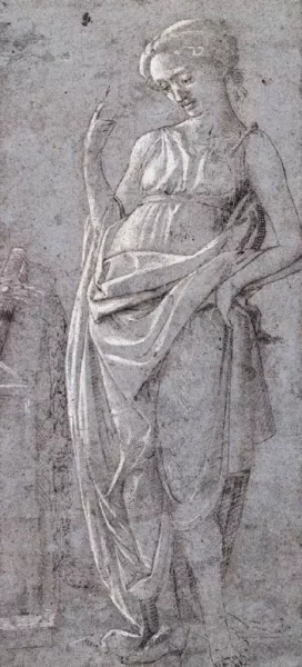 Female Figure Prophetess by Fra Filippo Lippi - Oil Painting Reproduction