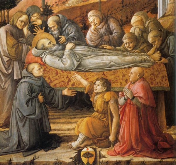 Funeral of St Jerome Detail by Fra Filippo Lippi - Hand-Painted Oil Painting Reproduction