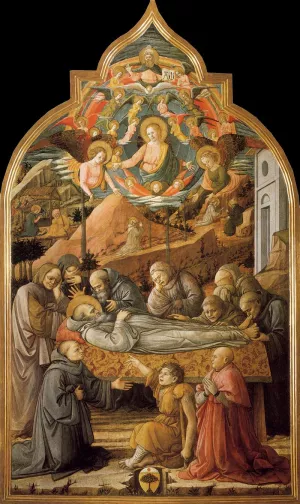 Funeral of St Jerome painting by Fra Filippo Lippi