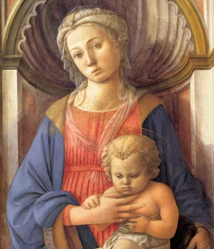 Madonna and Child Detail by Fra Filippo Lippi - Oil Painting Reproduction