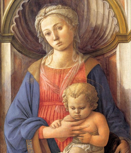Madonna and Child Detail by Fra Filippo Lippi - Hand-Painted Oil Painting Reproduction