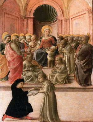 Madonna and Child with Saints, Angels, and a Donor by Fra Filippo Lippi - Oil Painting Reproduction