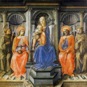 Madonna Enthroned with Saints by Fra Filippo Lippi Oil Painting