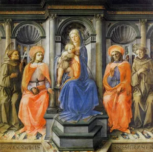 Madonna Enthroned with Saints by Fra Filippo Lippi Oil Painting