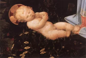 Madonna in the Forest Detail by Fra Filippo Lippi Oil Painting