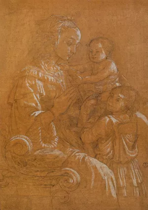 Madonna with Child and Two Angels by Fra Filippo Lippi Oil Painting