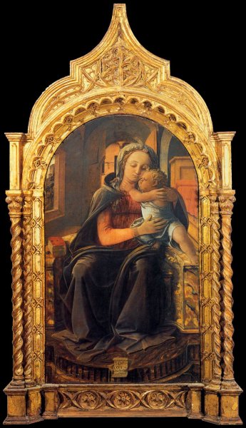 Madonna with Child Tarquinia Madonna by Fra Filippo Lippi - Hand-Painted Oil Painting Reproduction