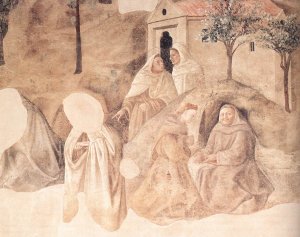 Rules of the Carmelite Order (detail) Oil painting by Fra Filippo Lippi