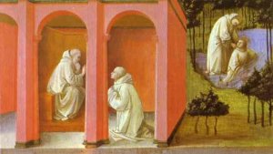 St. Benedict Orders St. Maurus to the Rescue of St. Placidus Oil painting by Fra Filippo Lippi