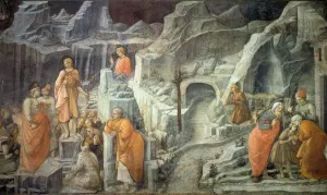 St John Taking Leave of His Parents by Fra Filippo Lippi Oil Painting