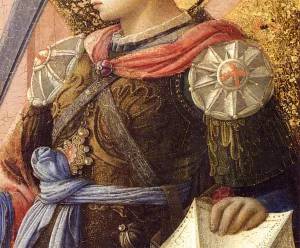 St Michael Detail painting by Fra Filippo Lippi
