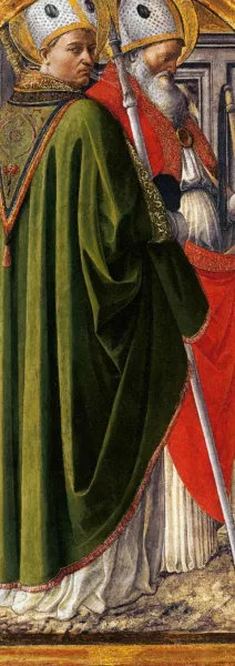 Sts Augustine and Ambrose Oil painting by Fra Filippo Lippi