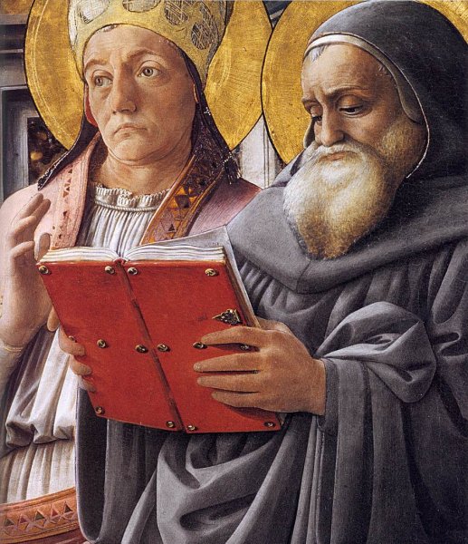 Sts Gregory and Jerome Detail by Fra Filippo Lippi - Hand-Painted Oil Painting Reproduction
