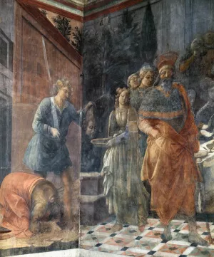 The Beheading of John the Baptist by Fra Filippo Lippi Oil Painting