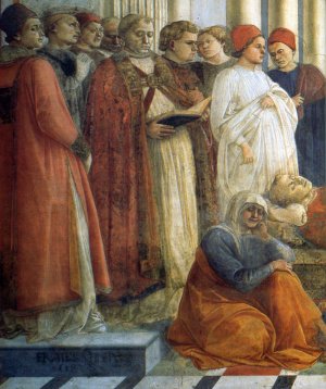 The Funeral of St Stephen Detail Oil painting by Fra Filippo Lippi