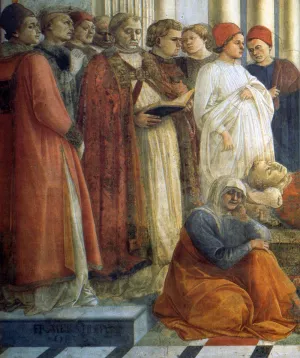The Funeral of St Stephen Detail painting by Fra Filippo Lippi
