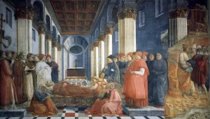 The Funeral of St Stephen painting by Fra Filippo Lippi