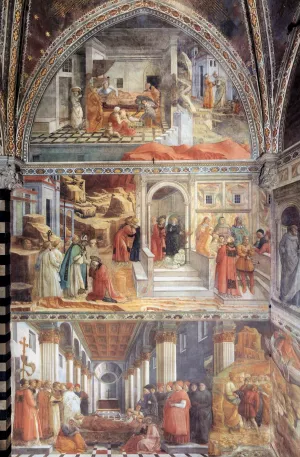View of the Left North Wall of the Main Chapel painting by Fra Filippo Lippi