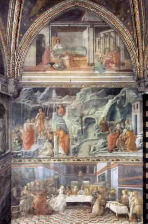 View of the Right South Wall of the Main Chapel by Fra Filippo Lippi - Oil Painting Reproduction