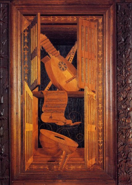Musical Instruments by Fra Giovanni Da Verona - Hand-Painted Oil Painting Reproduction