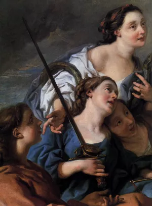An Allegory of Time Unveiling Truth Detail Oil painting by Francois De Troy