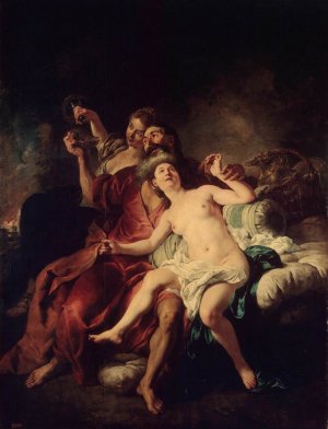 Lot with His Daughters by Francois De Troy Oil Painting