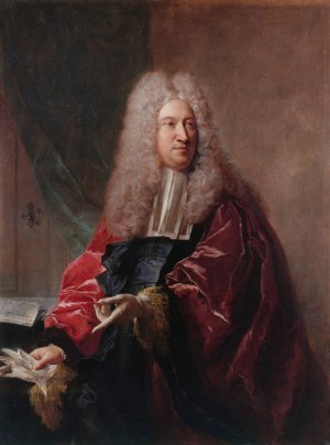 Portrait de Jean Hebert, echevin de la ville de Paris by Francois De Troy Oil Painting