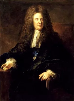 Portrait ofÊJules Hardouin-MansartÊ by Francois De Troy Oil Painting