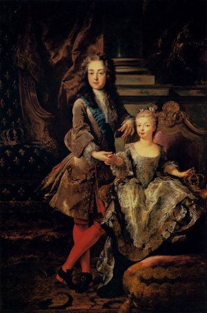 Portrait of Louis XV of France and Maria Anna Victoria of Spain