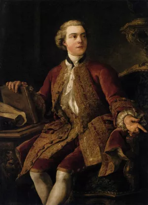 Portrait of the Marquis of Marigny painting by Francois De Troy