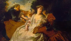 Scene in the Park by Francois De Troy - Oil Painting Reproduction