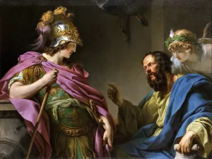Alcibades Being Taught By Socrates by Francois-Andre Vincent Oil Painting