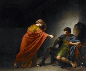 Arria and Paetus by Francois-Andre Vincent Oil Painting