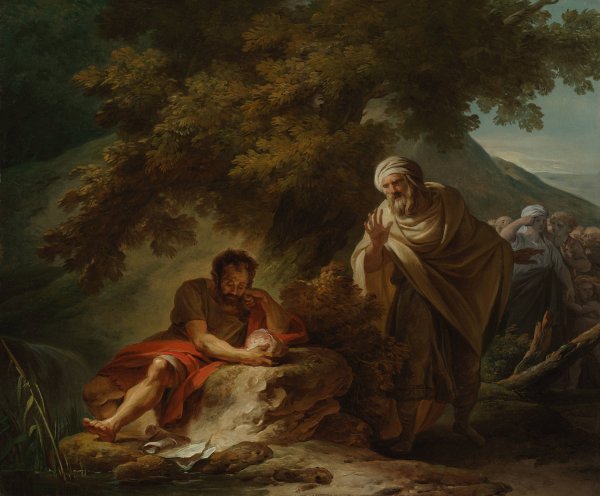 Democritus among the Abderitans  by Francois-Andre Vincent - Hand-Painted Oil Painting Reproduction
