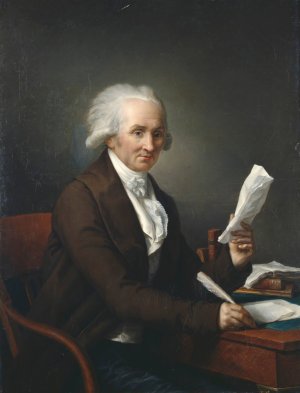 Gentleman in his Study by Francois-Andre Vincent Oil Painting