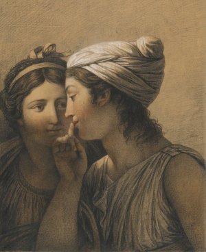 Le Secret by Francois-Andre Vincent Oil Painting