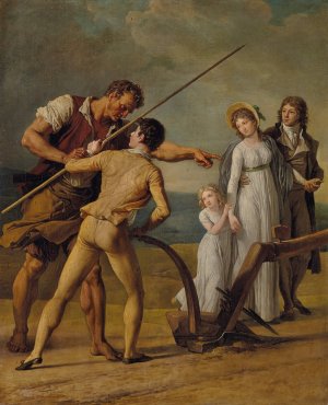 The Ploughing Lesson; a Study For 'l'agriculture' by Francois-Andre Vincent Oil Painting