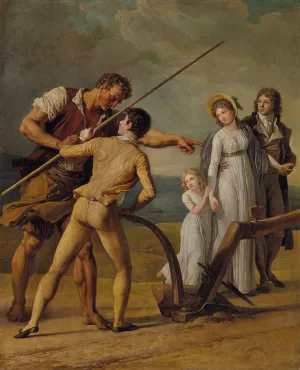 The Ploughing Lesson; a Study For 'l'agriculture' by Francois-Andre Vincent Oil Painting