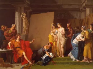 Zeuxis Choosing His Models for the Image of Helen from Among the Girls of Croton by Francois-Andre Vincent - Oil Painting Reproduction
