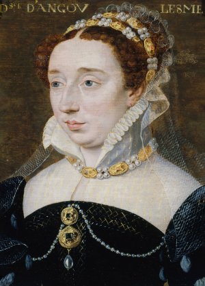 Portrait de Diane de France, duchesse d'Angouleme by Francois Clouet Oil Painting