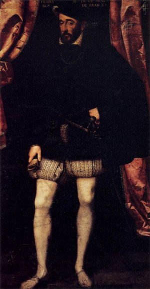 Portrait of Henri II by Francois Clouet Oil Painting