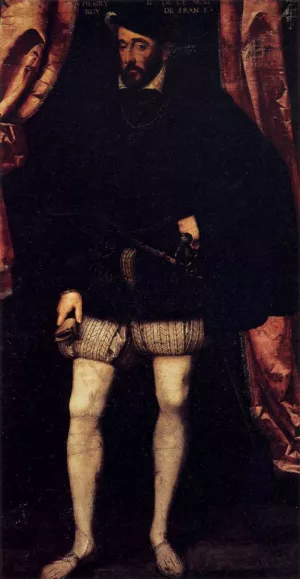 Portrait of Henri II by Francois Clouet - Oil Painting Reproduction