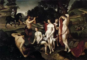 The Bath of Diana Oil painting by Francois Clouet