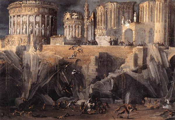 Main Product Photo of A Fantastic Architectural View Painting by Francois De Nome