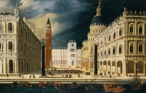 Venice, A View Of San Marco From The Bacino by Francois De Nome Oil Painting