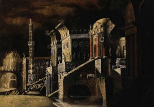 View of An Imaginary Palace by Francois De Nome Oil Painting